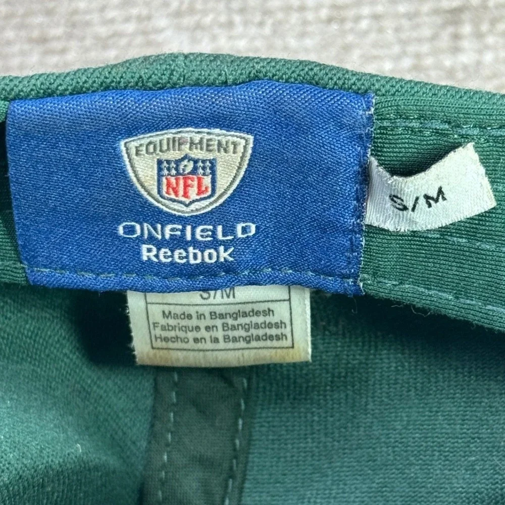 New York Jets Reebok Hat Mens S/M Green NFL Onfield Fitted Cap A141